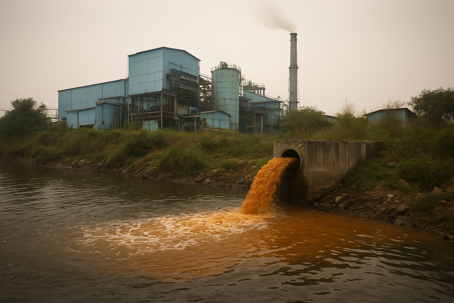 indian industries releasing effluent in water
